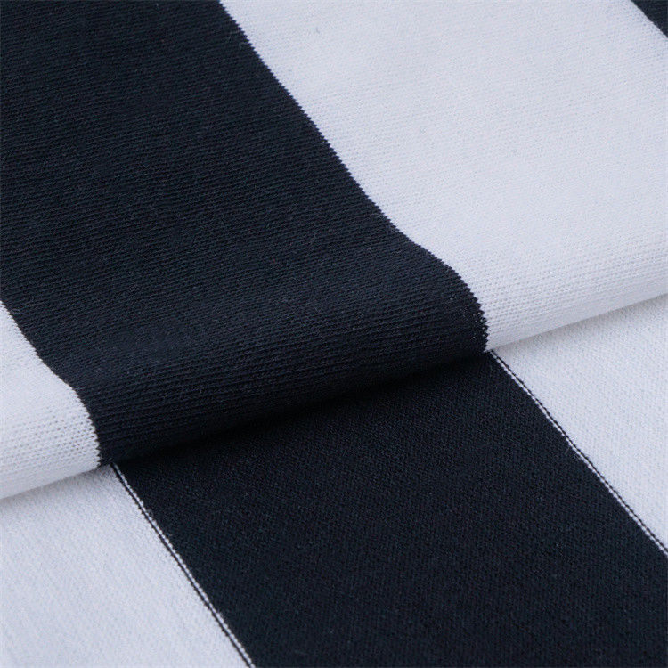 Zacht en comfortabel en zweet-absorberend gestreepte gebreide stof voor casual wear