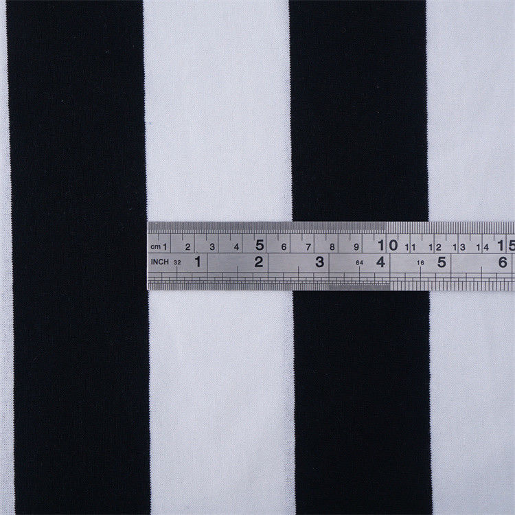 Zacht en comfortabel en zweet-absorberend gestreepte gebreide stof voor casual wear
