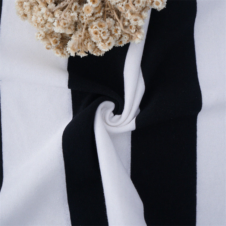 Zacht en comfortabel en zweet-absorberend gestreepte gebreide stof voor casual wear