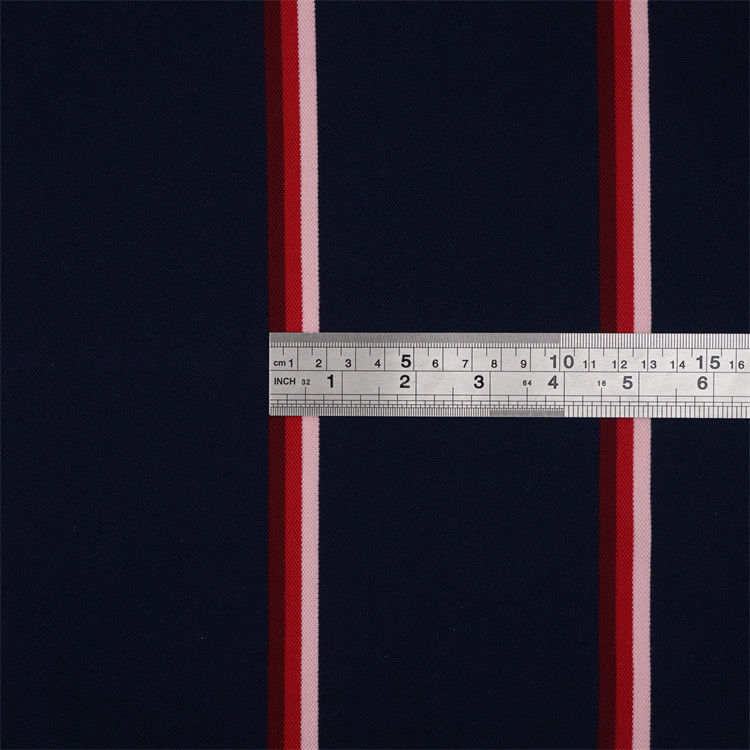 Goede textuur ademend duurzaam en slijtvast gestreepte gebreide stof voor polo shirt