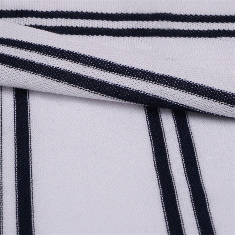 Ademend en comfortabel en huidvriendelijk gestreepte gebreide stof voor polo shirt