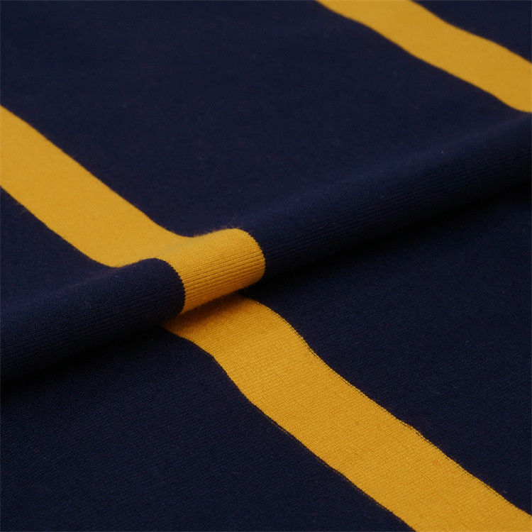 slijtvast en duurzaam en comfortabel en huidvriendelijk gestreepte gebreide stof voor polo shirt
