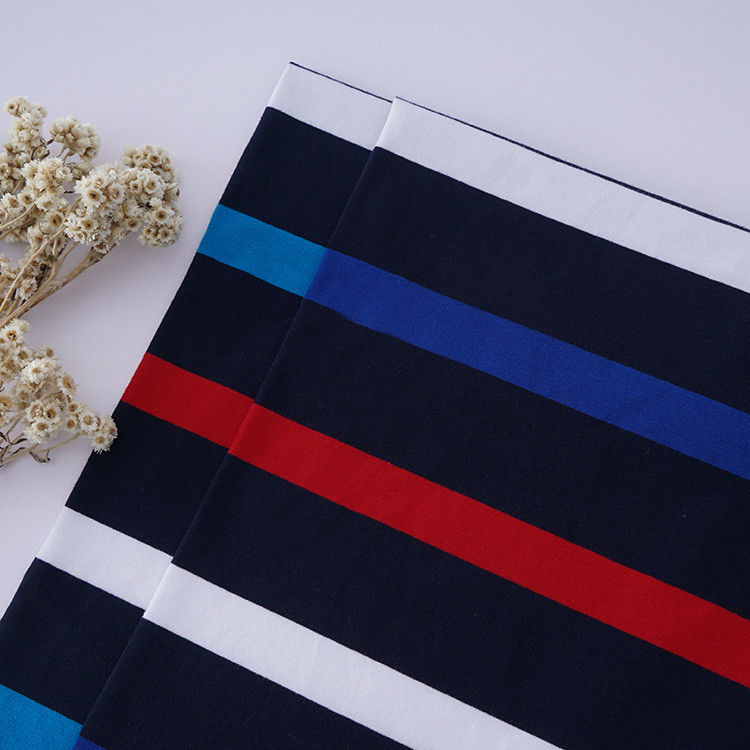 Gezond en comfortabel en huidvriendelijk gestreepte breistof voor polo shirt