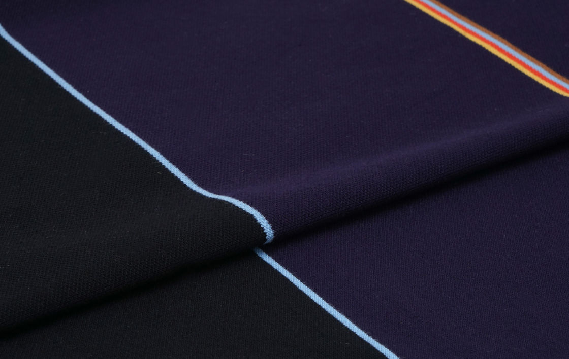 Adembare, vocht-absorberende en slijtvast gestreepte gebreide stof voor polo shirt