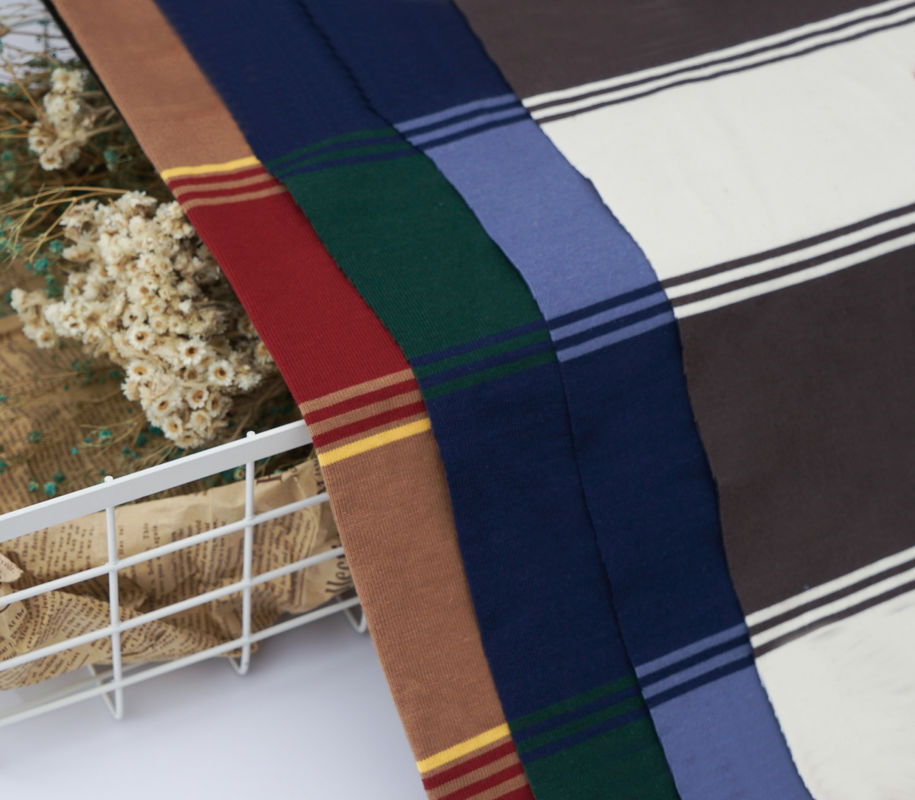 Comfortable And With A Good Texture Healthy And Soft Striped Knit Fabric For T-Shirt