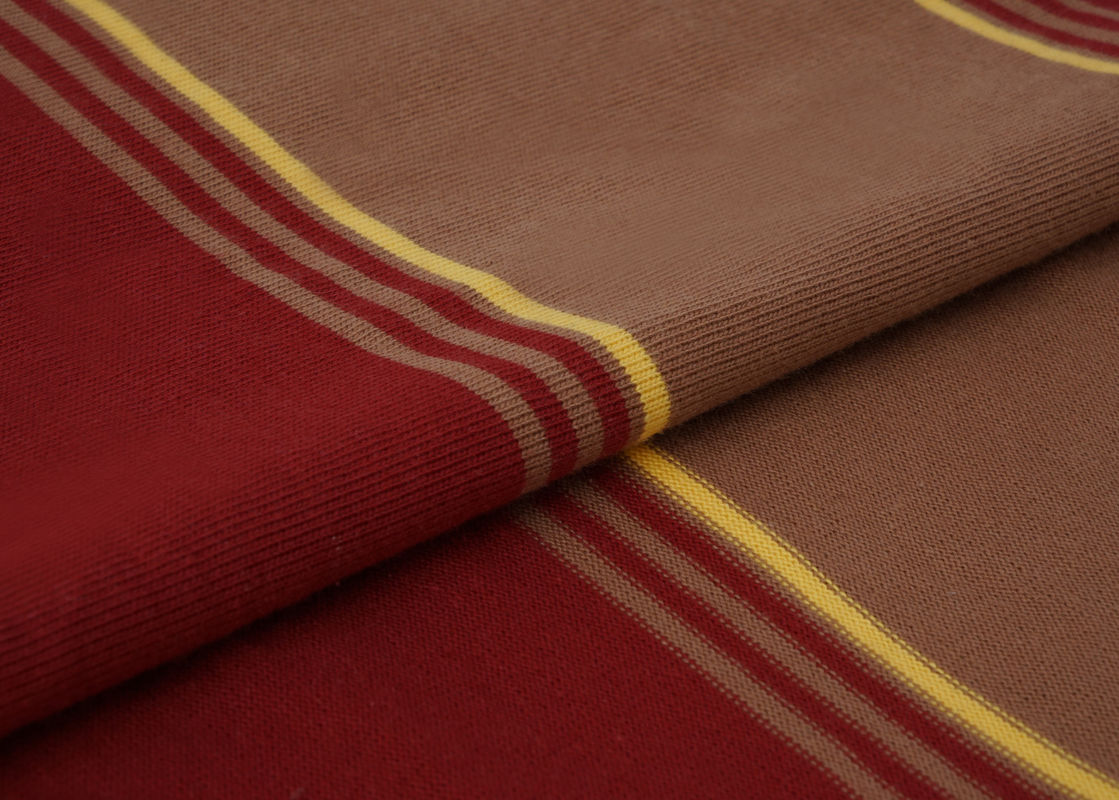 Comfortable And With A Good Texture Healthy And Soft Striped Knit Fabric For T-Shirt