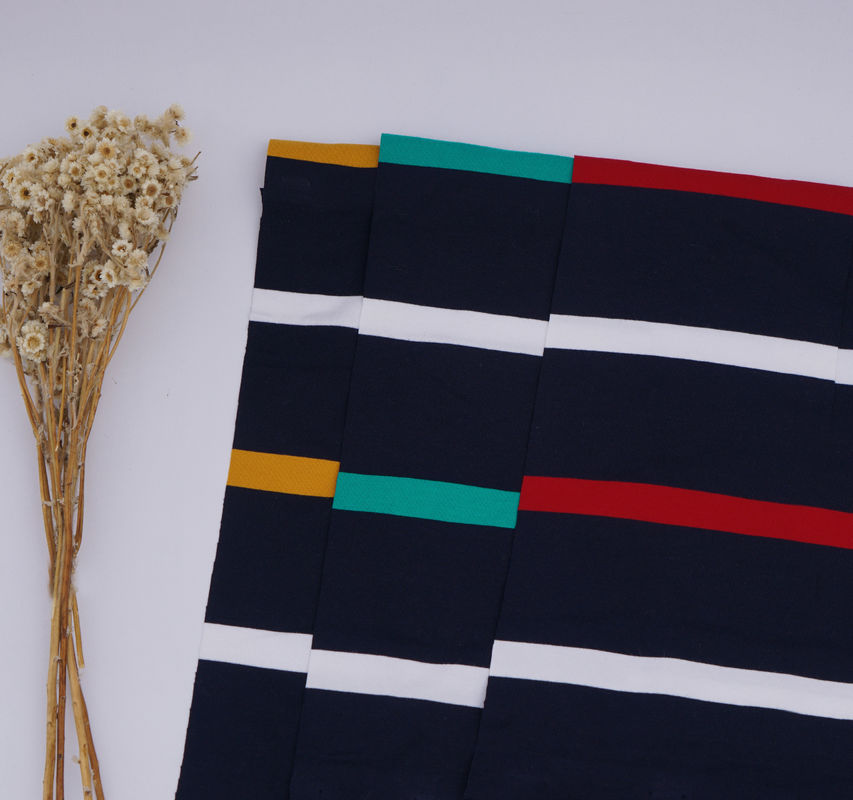 Hoogwaardige en ademende en comfortabele gestreepte gebreide stof voor polo shirt