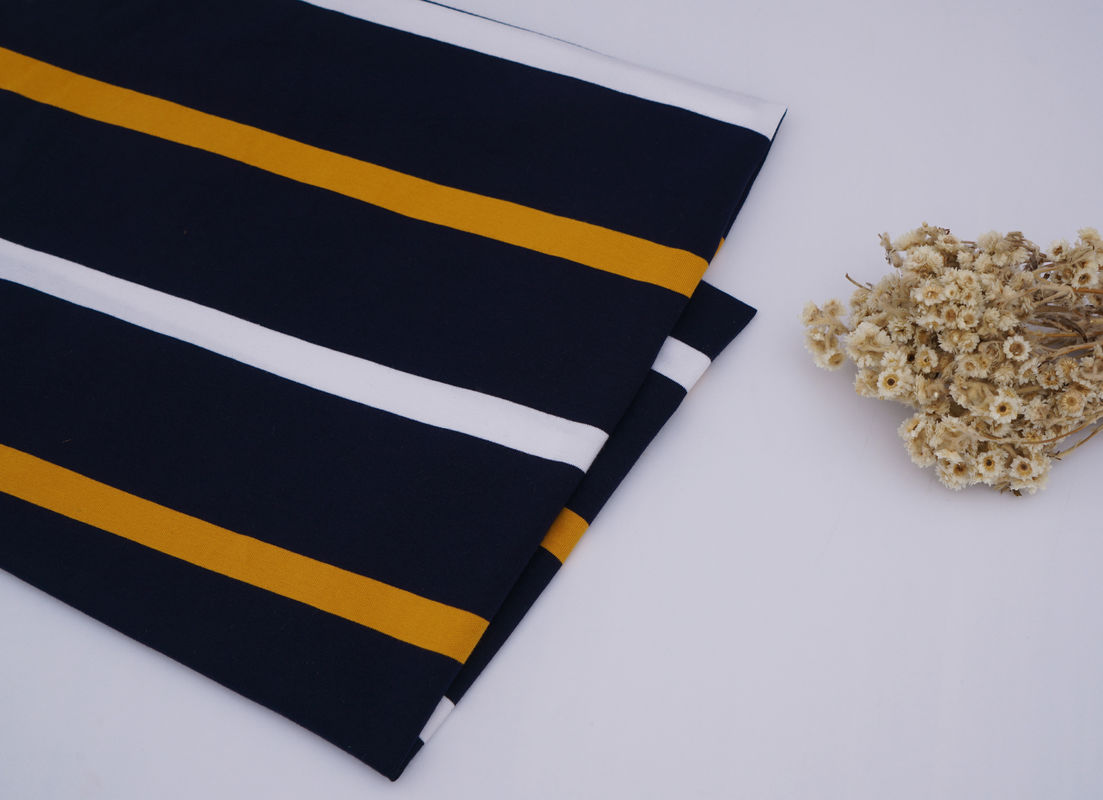 Hoogwaardige en ademende en comfortabele gestreepte gebreide stof voor polo shirt