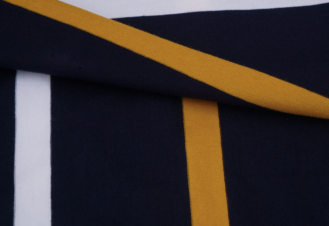 Hoogwaardige en ademende en comfortabele gestreepte gebreide stof voor polo shirt