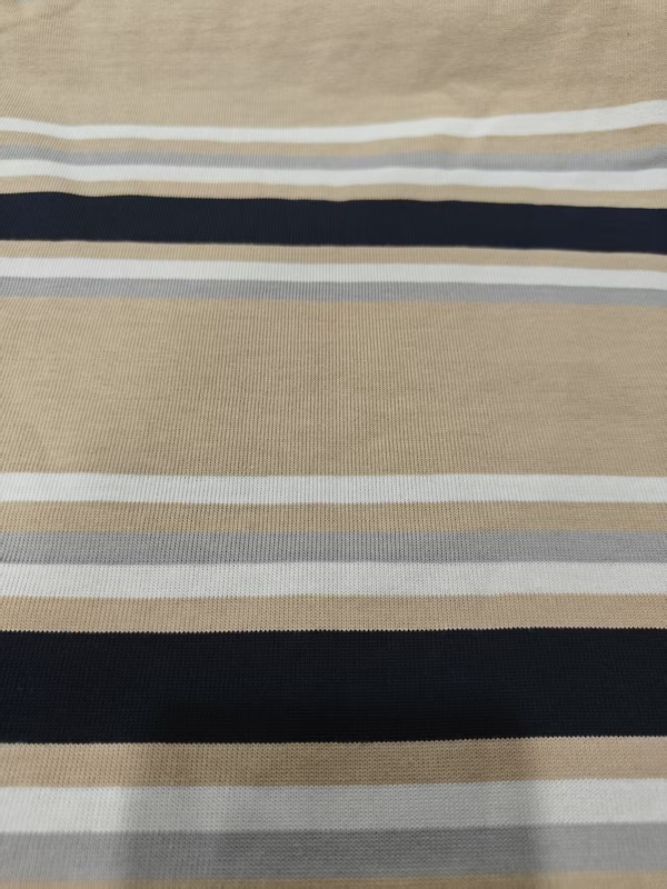 Gezond, Duurzaam En Comfortabel Goed Aanvoelend Gestreept Materiaal Stof Voor Poloshirt