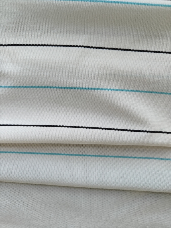 Gezonde en goede kwaliteit rimpelvrije knapperige gestreepte gebreide stof voor T-shirt