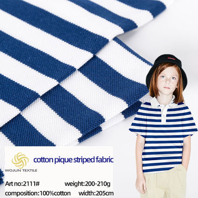 Garn gekleurd gestreepte gebreide stof Pique katoen 100% Voor polo shirt