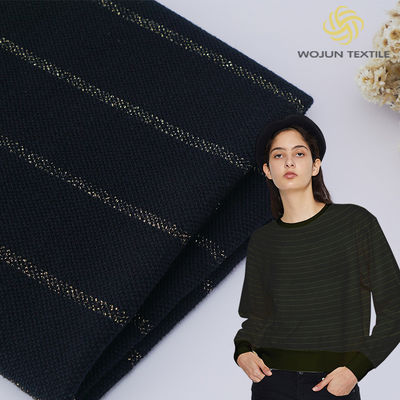 Sweatshirt gestreepte gebreide stof, 320 gram geverfd garen biologisch Frans Terry stof