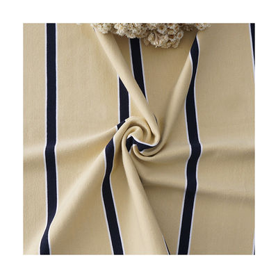 Gebreide, gestreepte, gebreide stof, ademend garen, 95% katoen, 5% spandex