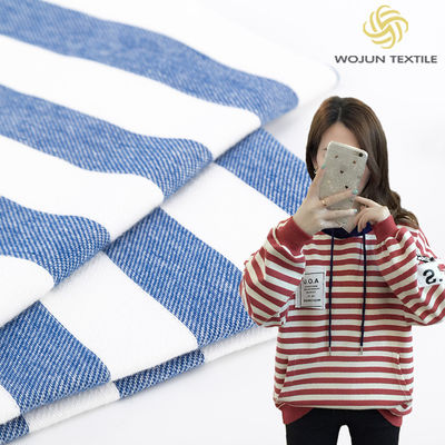 Gestreepte de kleurstof breit de Huid Vriendschappelijke Blauw van de Stoffenlente en Wit voor Sweatshirt