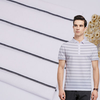 Goede prijs. Zuivere de Katoenen Enige Stoffen Lichtgewicht In te ademen Gestreepte Zachte Textuur van Jersey online