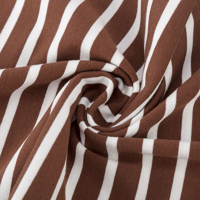 190gsm gestreept brei Stoffengaren Geverfte Zuivere Katoenen In te ademen T-shirtdoek
