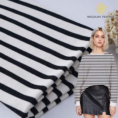 Goede prijs. Oneffenheidsweerstand Frans Terry Cotton Fabric, Gestreepte Gekamde Katoenen Stof online