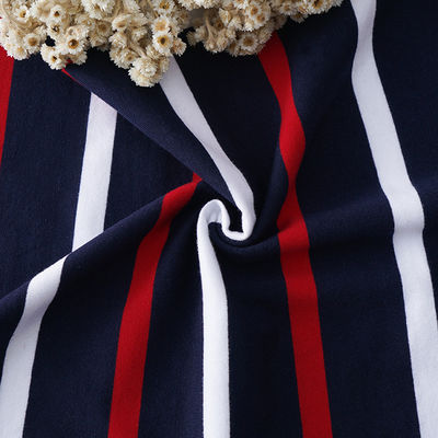 Goede prijs. S-200422 Gebreide gestreepte stof, 175cm 185gsm Polo shirt gestreepte stof Textuur online