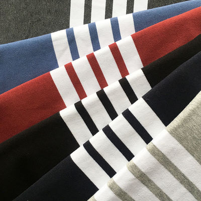 Goede prijs. Plain gebreide gestreepte katoenen weefsel Garens 350 gm geverfd Voor Frans Terry online