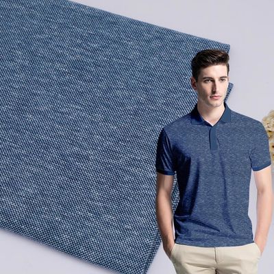 Huidvriendelijke katoenen Pique Stof 21S 190gsm slijtvast Gecombeerde Stretch Textuur