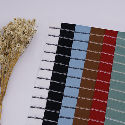 Goede prijs. Zweet Absorberend van de Katoenen van de jaren '40 Zacht Lycra Piquéstof Geverft de T-shirtmateriaal Garen online