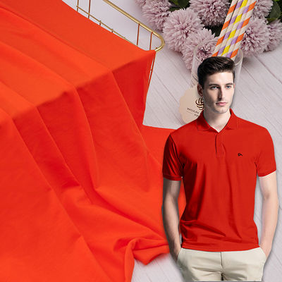 Glanzige solide gebreide weefsel 32S 210gsm zacht tencel katoen kammateriaal