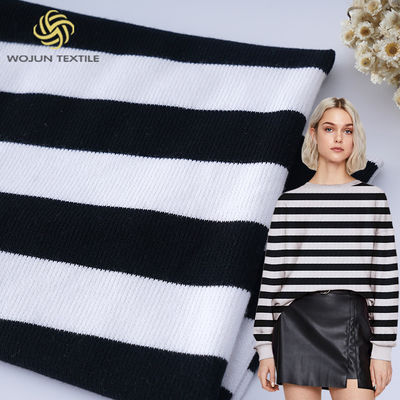 Goede prijs. Stretch garen getinte streepstof 163cm Home textiel Zachte Franse Terry stof online