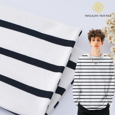Goede prijs. Duurzaam katoen Frans Terry Stof 225g 32S Dubbelgaren gestreepte lycra textuur online