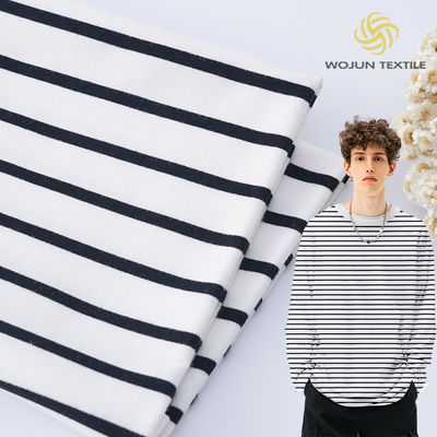 Goede prijs. De keperstof breide Organisch Terry Fabric, Katoenen van jaren '40lycra Gestreepte Stof online