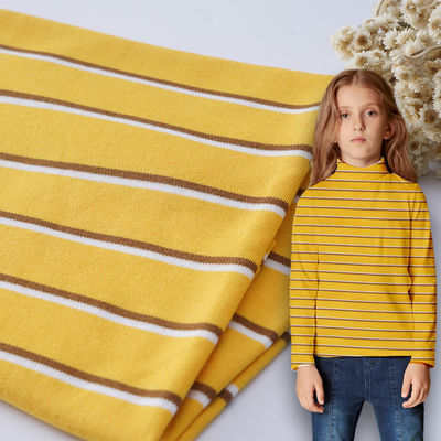 Huidvriendelijk dubbel gebreide stof gestreepte katoen materiaal voor casual wear
