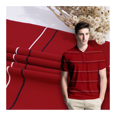 Mercerized gestreepte katoenen weefsel, verfd garen 95 katoen 5 spandex weefsel