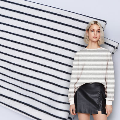 Goede prijs. Biologisch katoenen interlockstof op maat geverfd garen gekleurd rib gebreide materiaal 32S 175cm online