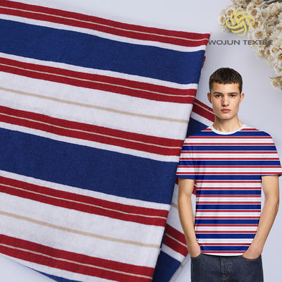 Gewoon zacht en linnen katoenen gestreepte stof voor polo shirt