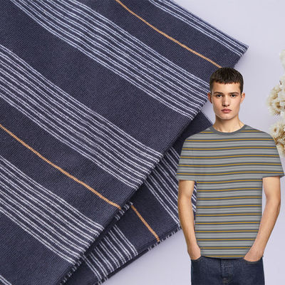 Geademd puur katoen en linnen zweet absorberend gestreepte stof voor T-shirt