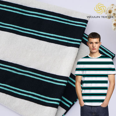 Sterke zweetopname Puur katoen en linnen enkel Jersey gestreepte stof voor polo shirt
