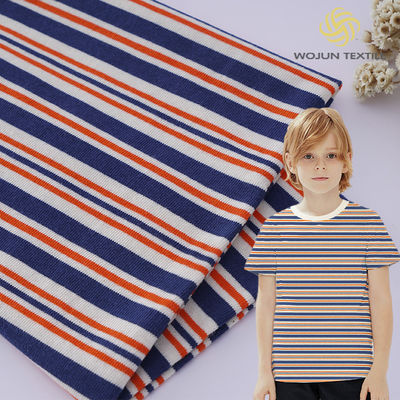Ondersteuning aanpassing en brede toepasbaarheid 100% katoen dubbel garen gestreepte katoenen stof voor T-shirt