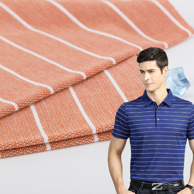 Cotton and Linen Single Jersey gestreepte stof voor T-shirt