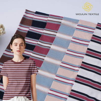 Goede prijs. Vocht absorberend ademend glad gestreepte gebreide stof voor T-shirt online