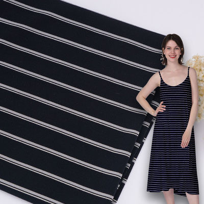 Goede prijs. Hygroscopisch glad, schoon lenjing, modaal gestreepte gebreide stof voor casual wear online