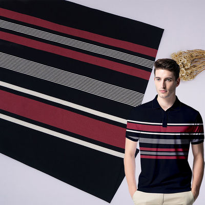 Aanpassing Stiff Good Version Lenjing Modal gestreepte stof voor polo shirt