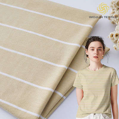 Huidvriendelijk Plain Jersey 175gm gestreepte gebreide katoenen stof voor T-shirt