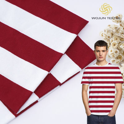 High-end stof ademend en puur katoen comfortabel gestreepte katoenen stof voor T-shirt
