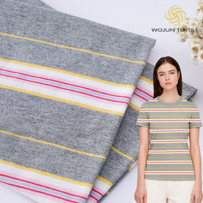 Puur katoen en ademend en comfortabel gestreepte katoenen weefsel voor casual wear