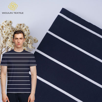 Ondersteuning aan maatwerk en modieus en zacht katoen gestreepte materiaal stof voor T-shirt