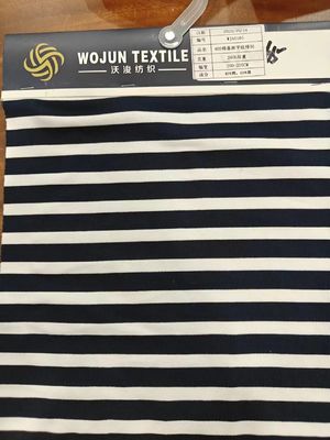 Anti-pilling en elastisch gezellig snel drogen gestreept materiaal stof voor T-shirt