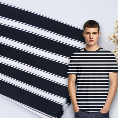 Goede textuur en modieus gemakkelijk te verzorgen gestreepte gebreide stof voor T-shirt