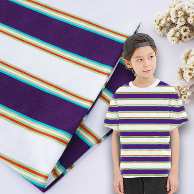 Duurzaam en ademend huidvriendelijk en gezond gestreepte katoenen stof voor T-shirt