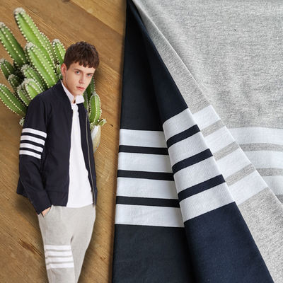 Goede prijs. Gezonde en duurzame gestreepte katoenen stof voor T-shirts met elastische vezels online