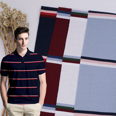 Goede prijs. Comfortabel en ademend gestreepte gebreide stof voor T-shirts huidvriendelijk en duurzaam online